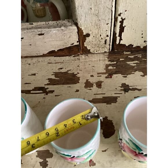 Vintage Mid-Century MCM Ceramic Pitcher and 5 Glasses Set Japan - Picture 7 of 12